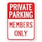 Signmission Private Parking Members Only Heavy-Gauge Aluminum Rust Proof Parking Sign, 18" x 24", A-1824-23255 A-1824-23255 - alternate 1